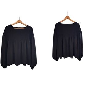 H&M Black Flowing Blouse